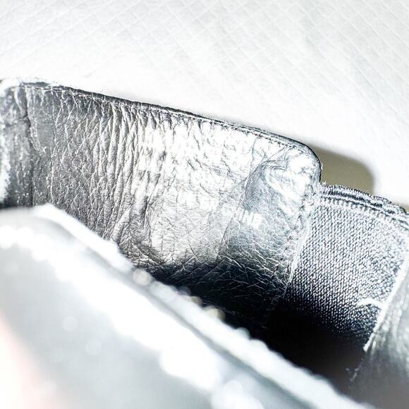 Jeffrey Campbell Emrys Chelsea Boot Black Leather Patent Gold Chains Size 6 - Picture 5 of 6